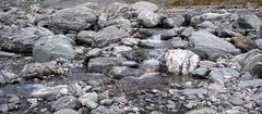 Steine am Fox Glacier