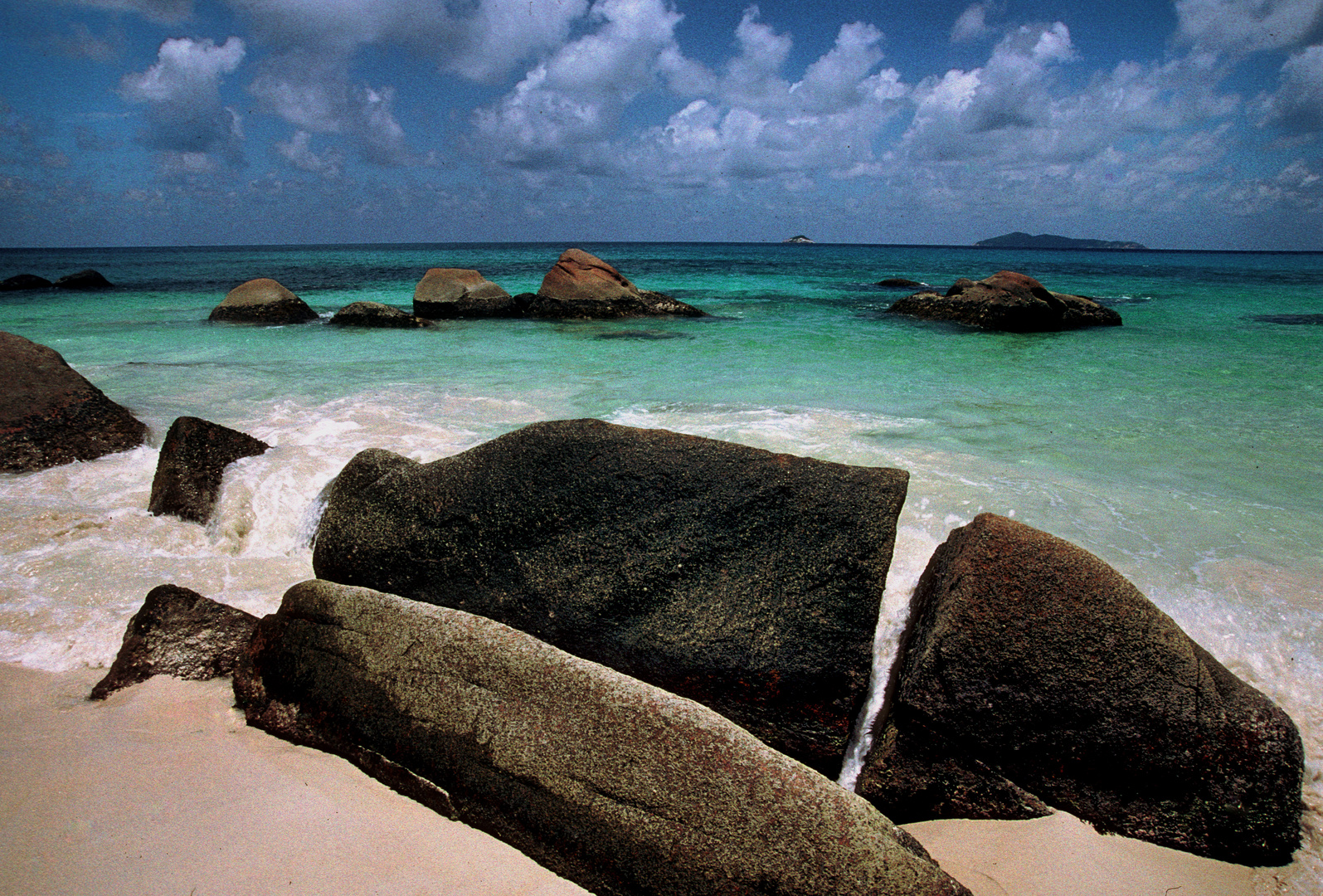 Steine am Meer Ance Lazio, Praslin