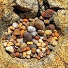 Steine in einem Felsen  -  stones in a rock