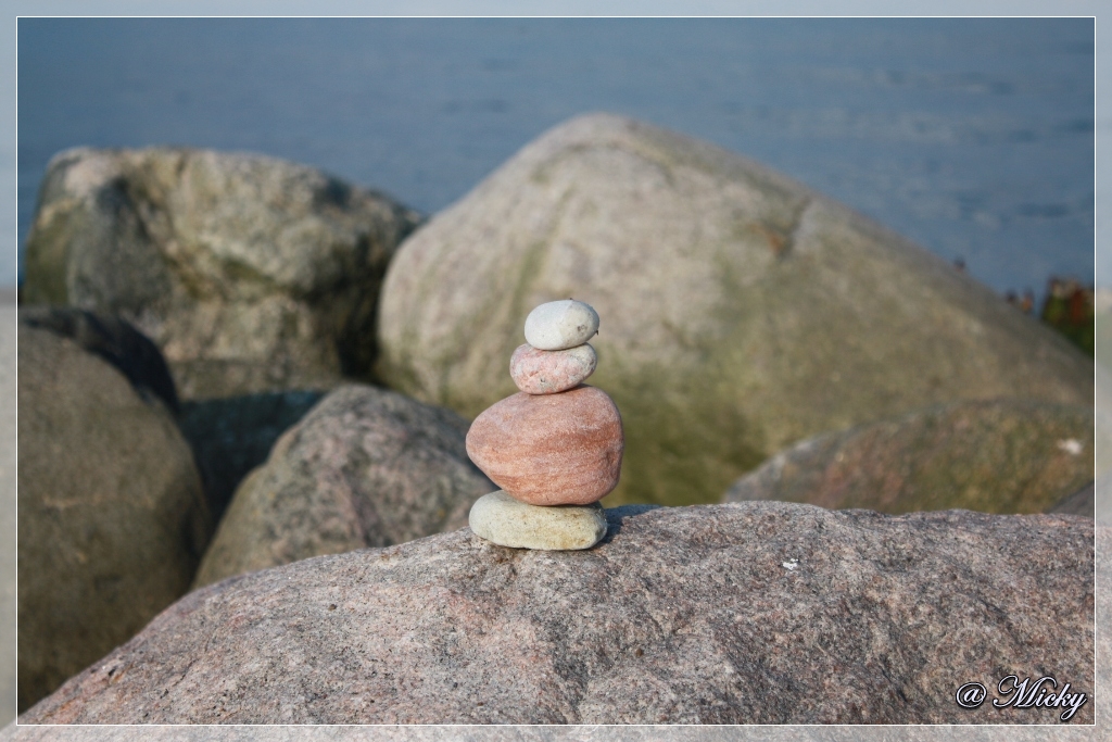 Steine Stillleben am Strand