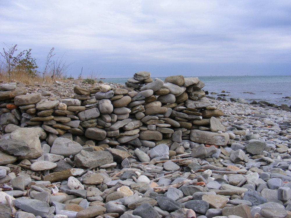 Steine und Meer