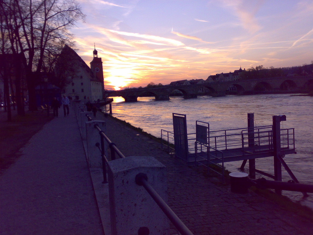 Steinerne Brücke, Abendstimmung