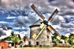 Steinerne Holländer Turmwindmühle in Immenrode / Nordthüringen