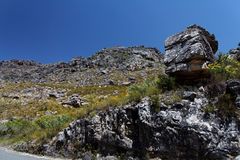 Steinformation am Bain´s Kloof Pass in der Nähe von Paarl