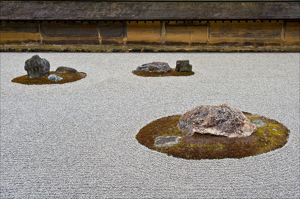 Steingarten im Ryoan-Ji Tempel, Kyoto