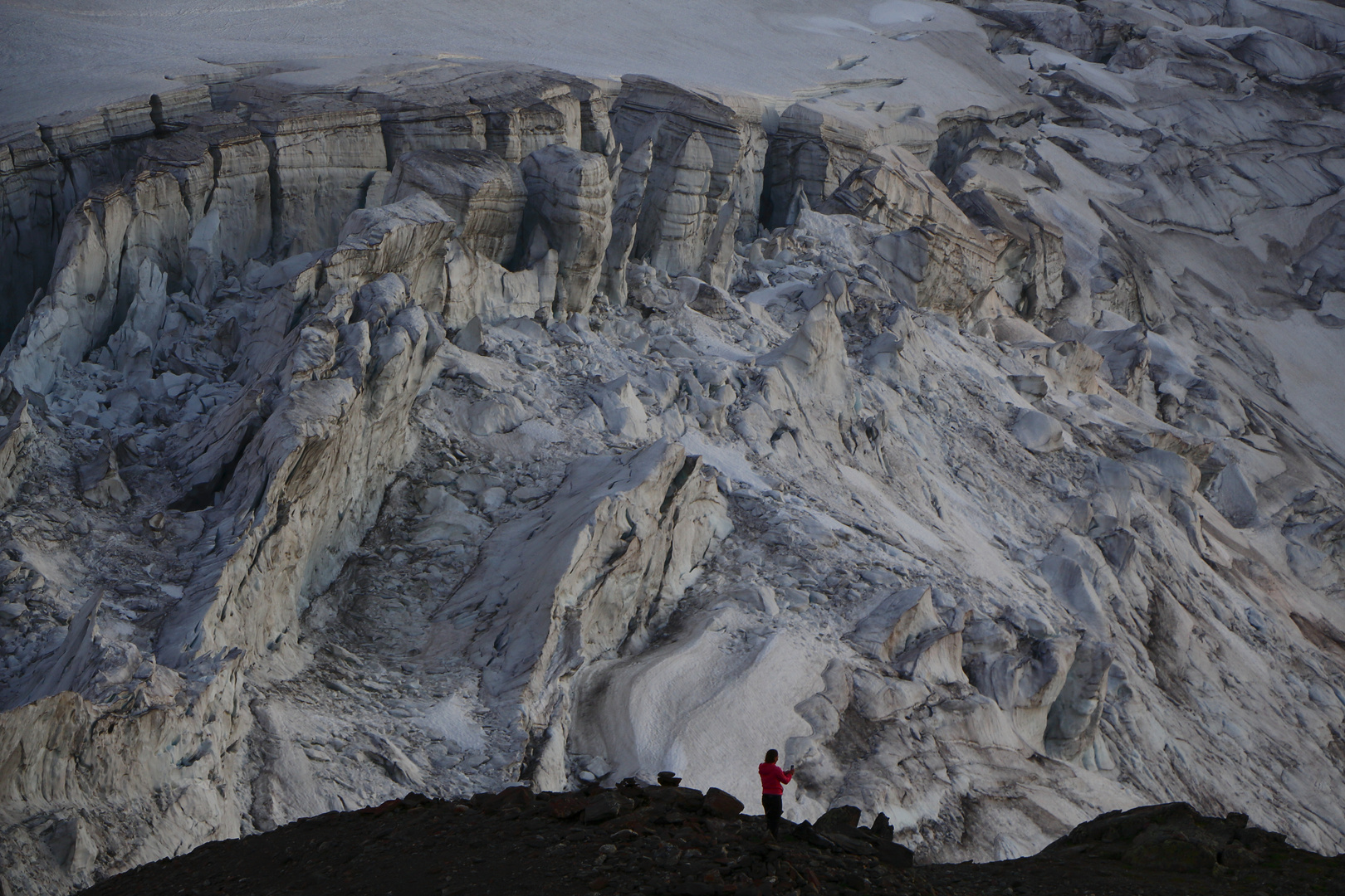 Steingletscher So klein ist der Mensch