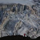 Steingletscher So klein ist der Mensch