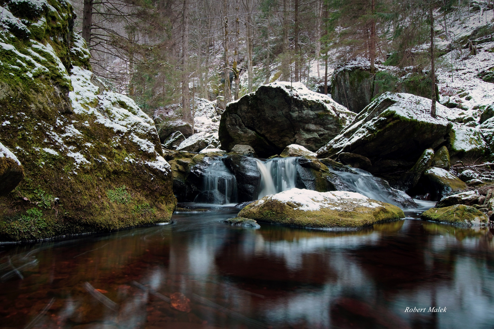 Steinklamm Spiegelau im Winter