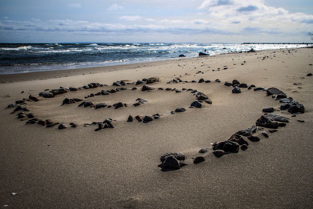 Steinkreis an der Ostsee