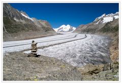 Steinmännchen am Aletschgletscher