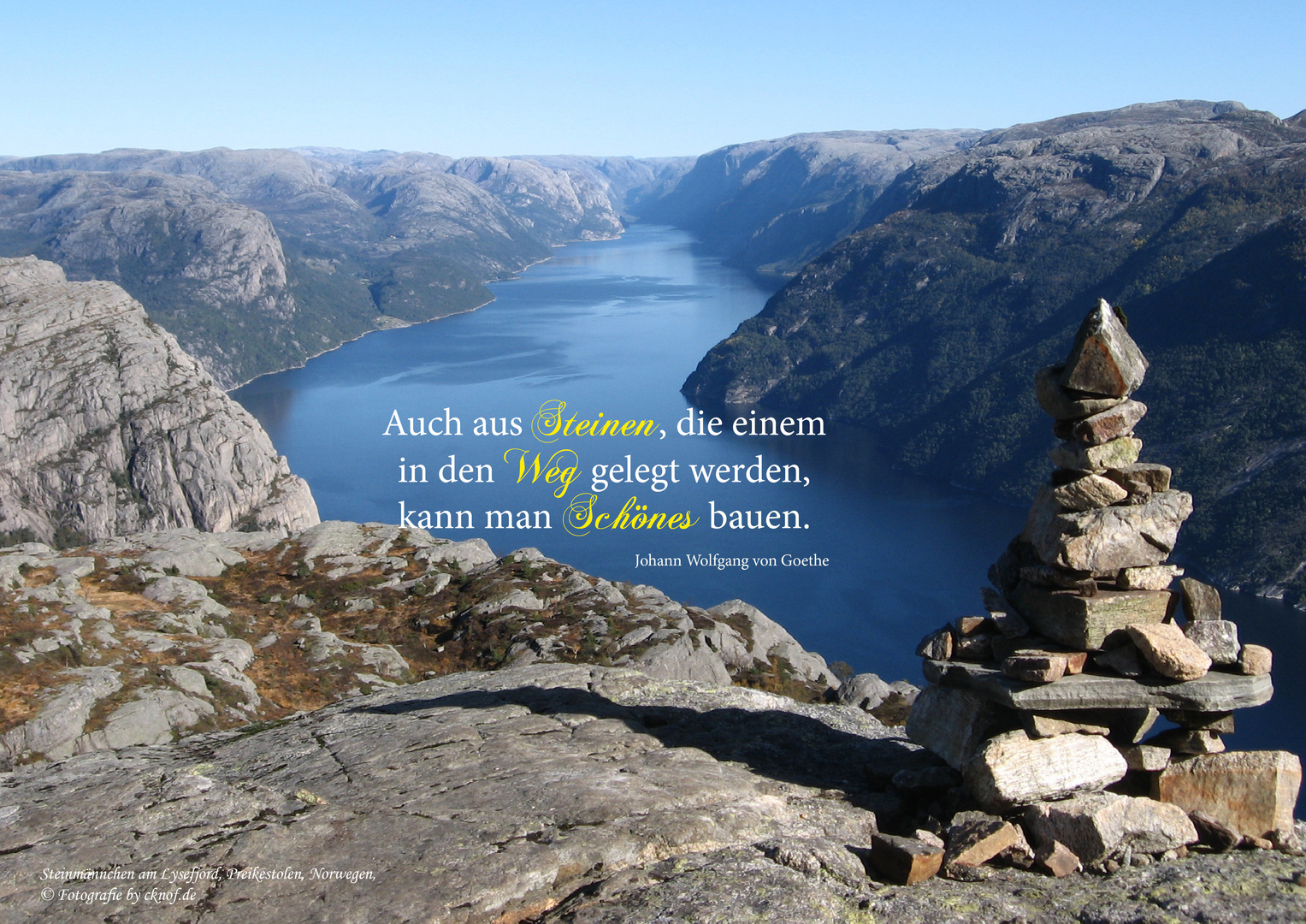 Steinmännchen am Lysefjord