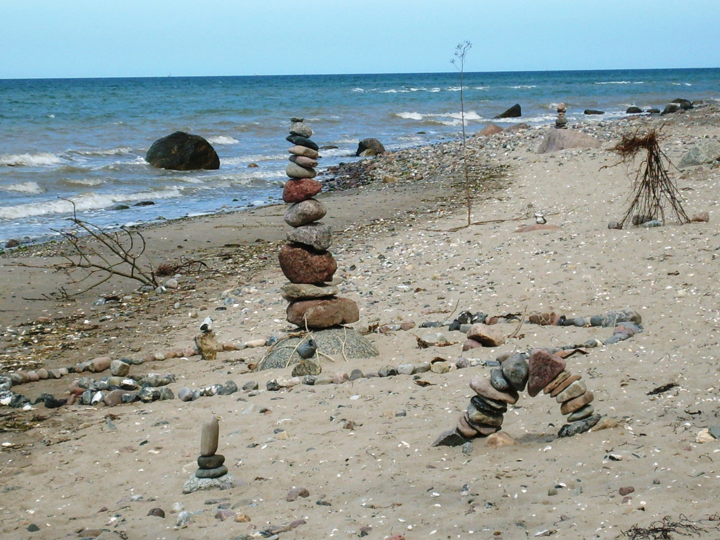 Steinmännchen an der Mecklenburger Bucht