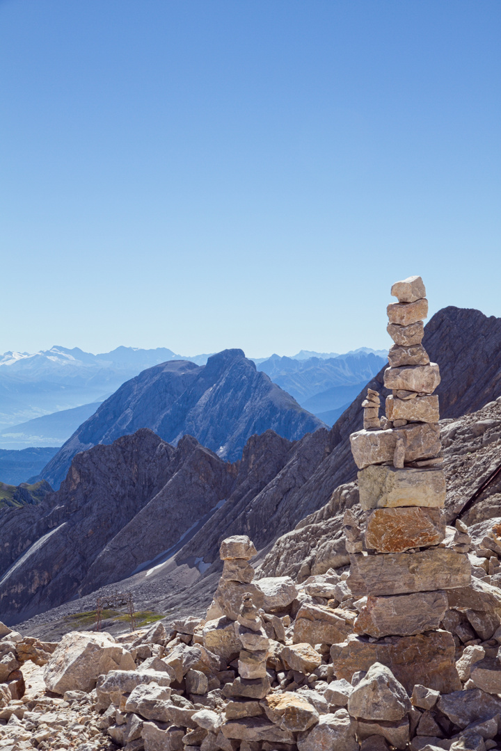 Steinmännchen auf der Zugspitze