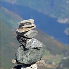 Steinmännchen Geirangerfjord