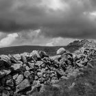 Steinmauer am Berg Merrick im Galloway