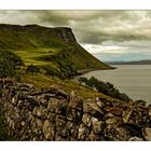 Steinmauer bei Portree