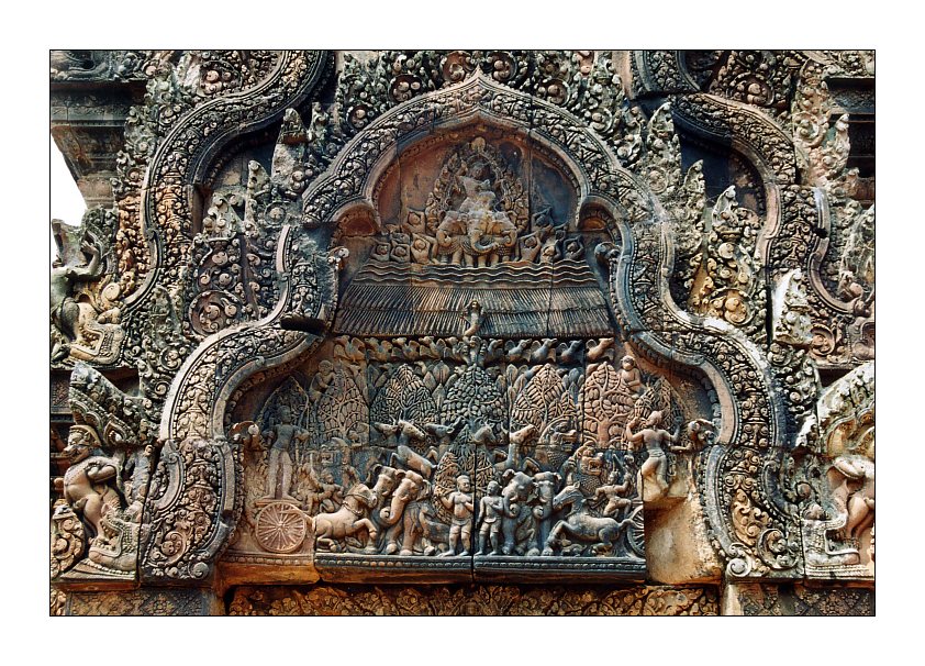 Steinrelief im Tempel Banteay Srei