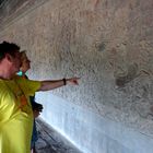 Steinreliefarbeiten im Angkor Wat