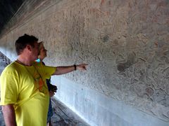 Steinreliefarbeiten im Angkor Wat