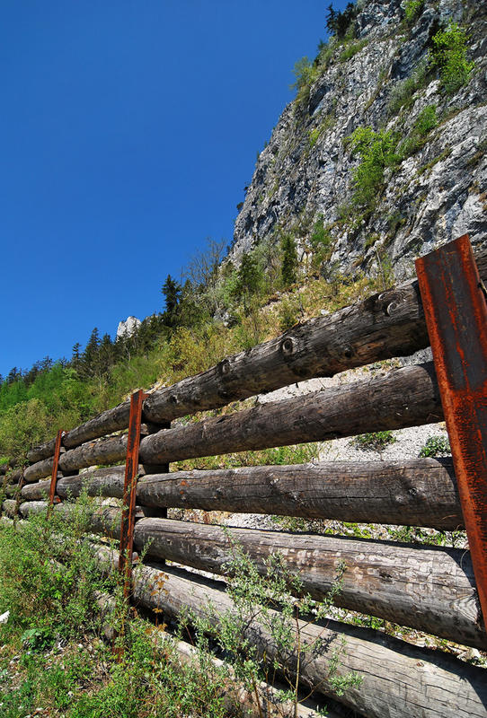 Steinschlaggitter am Traunstein