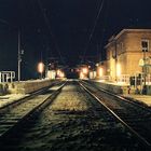 Steinsfurter Bahnhof bei Nacht