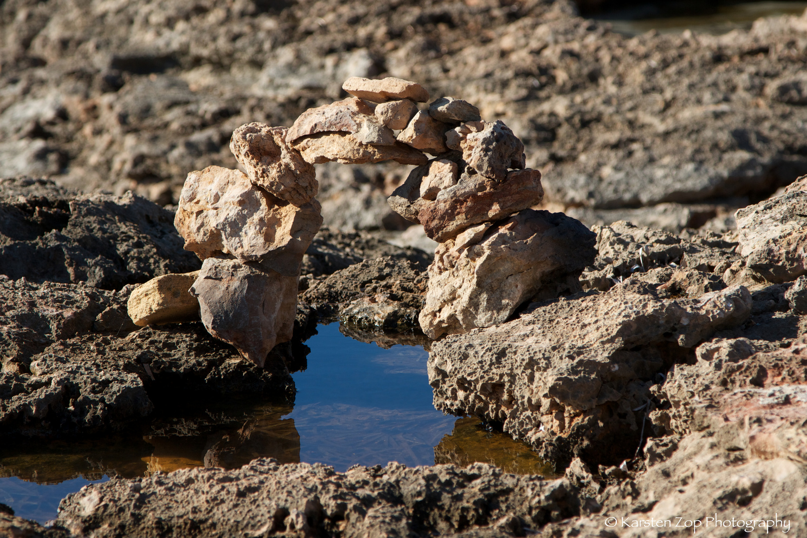 Steinskulptur am Cap de ses Salines