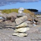 Steinstapel am Strand