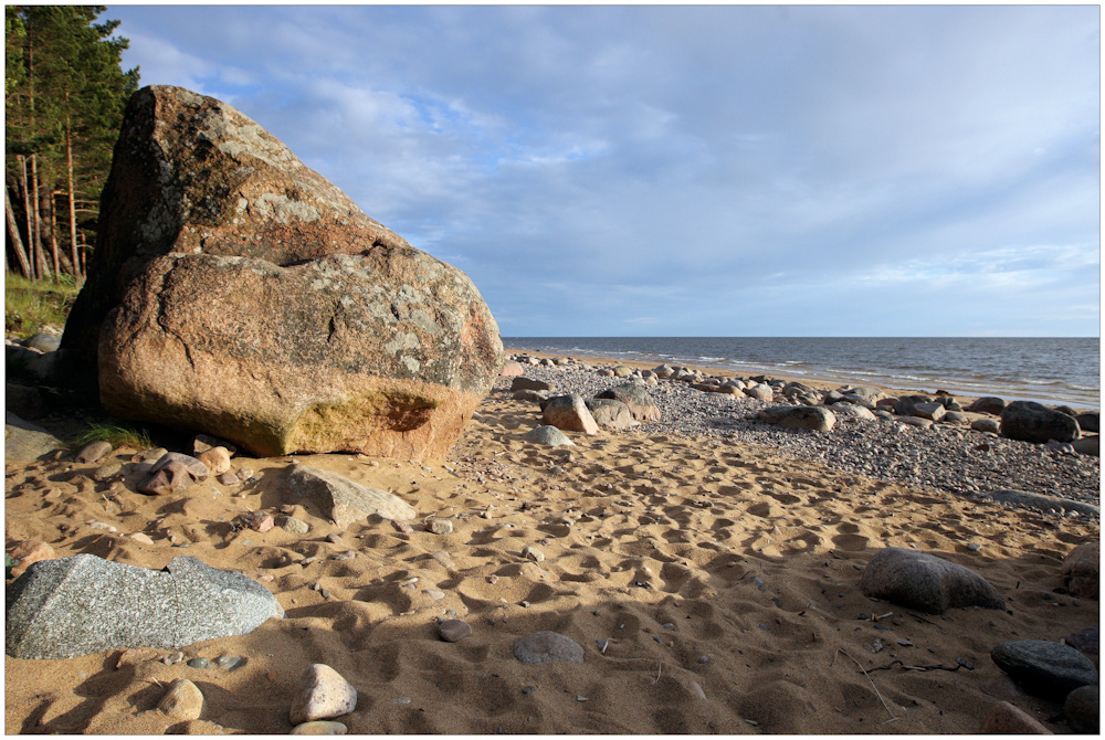 Steinstrand in Lettland