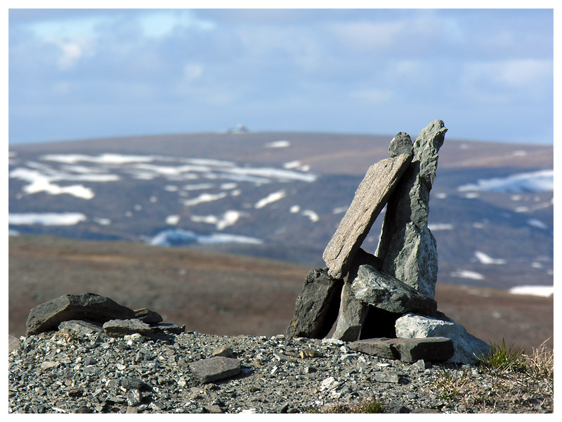 Steinturm am Nordkapp