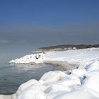 Steinwall im Winter