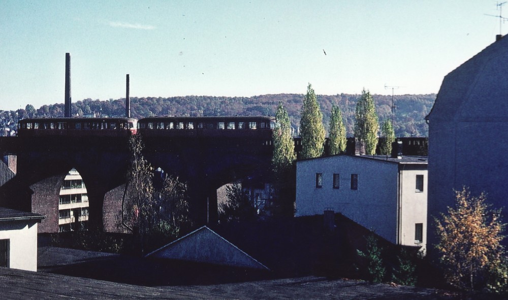 Steinwegviadukt in Wuppertal-Barmen um 1970