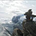 Steinzeichen über'm Gornergletscher