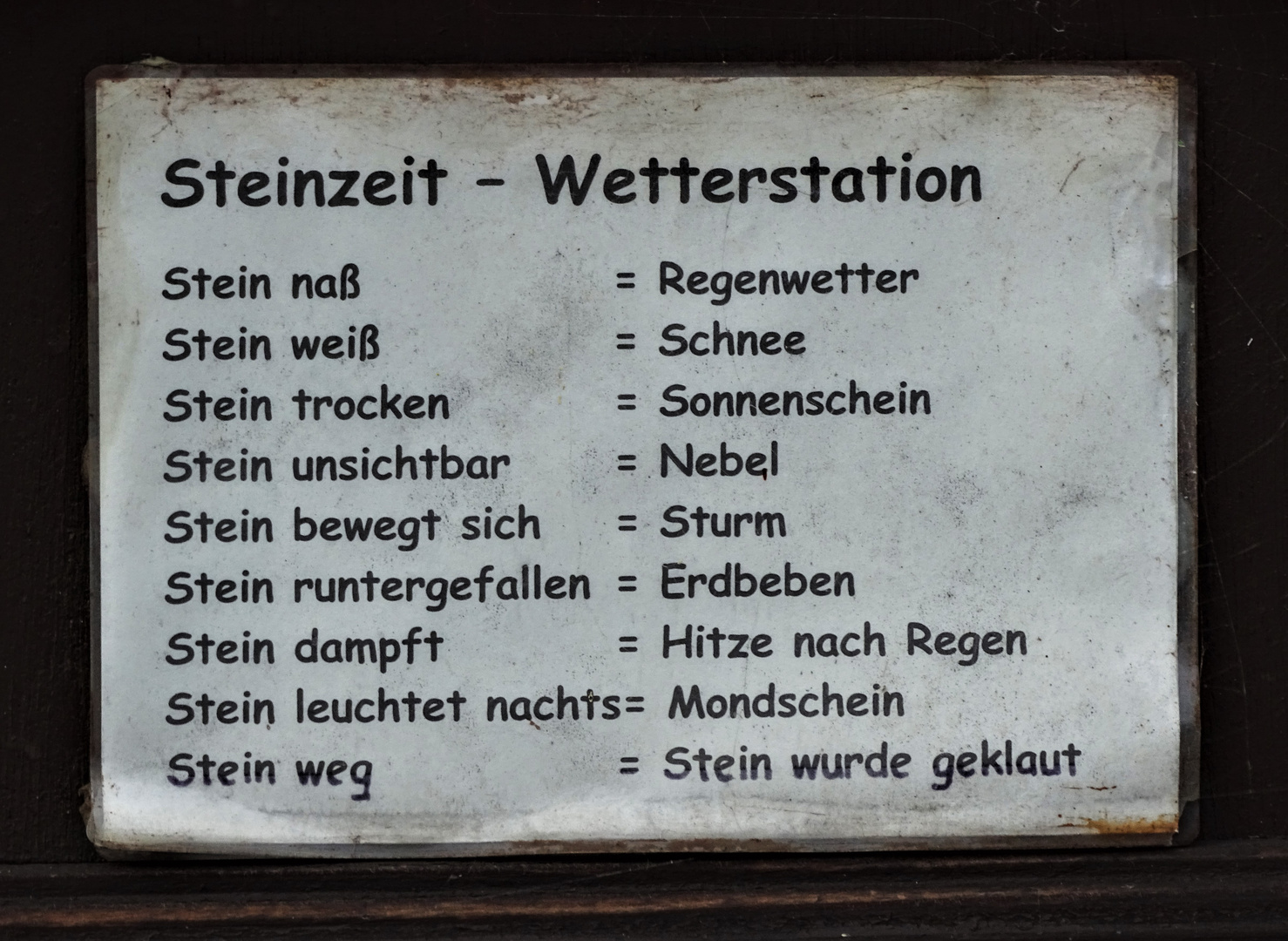 Steinzeit-Wetterstation -1