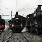 Stelldichein der Habersäcke vor dem Depot in Bauma