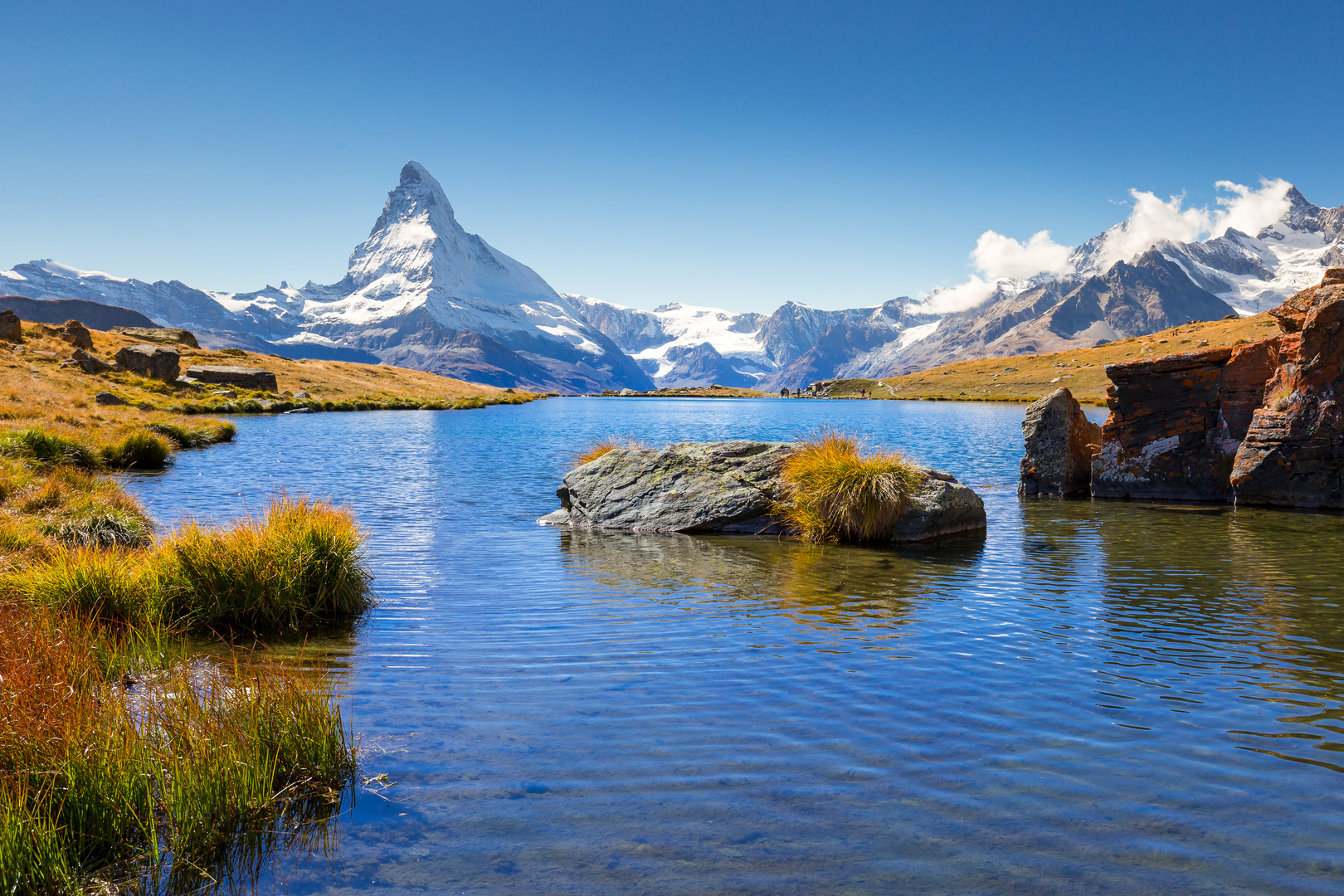 Stellisee bei Zermatt und Matterhorn