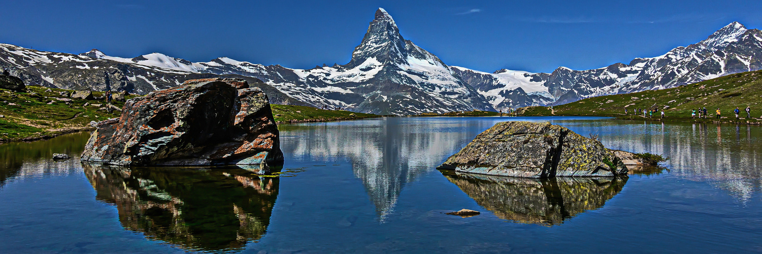 Stellisee ,oberhalb Zermatt mit Matterhornblick