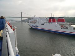 Stena Jutlandica begegnet uns im Hafen Göteborg