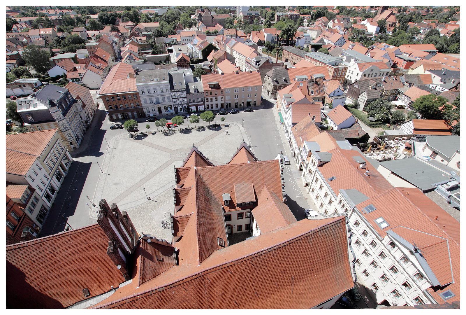 Stendal - Marktplatz - Blick von der Marienkirche