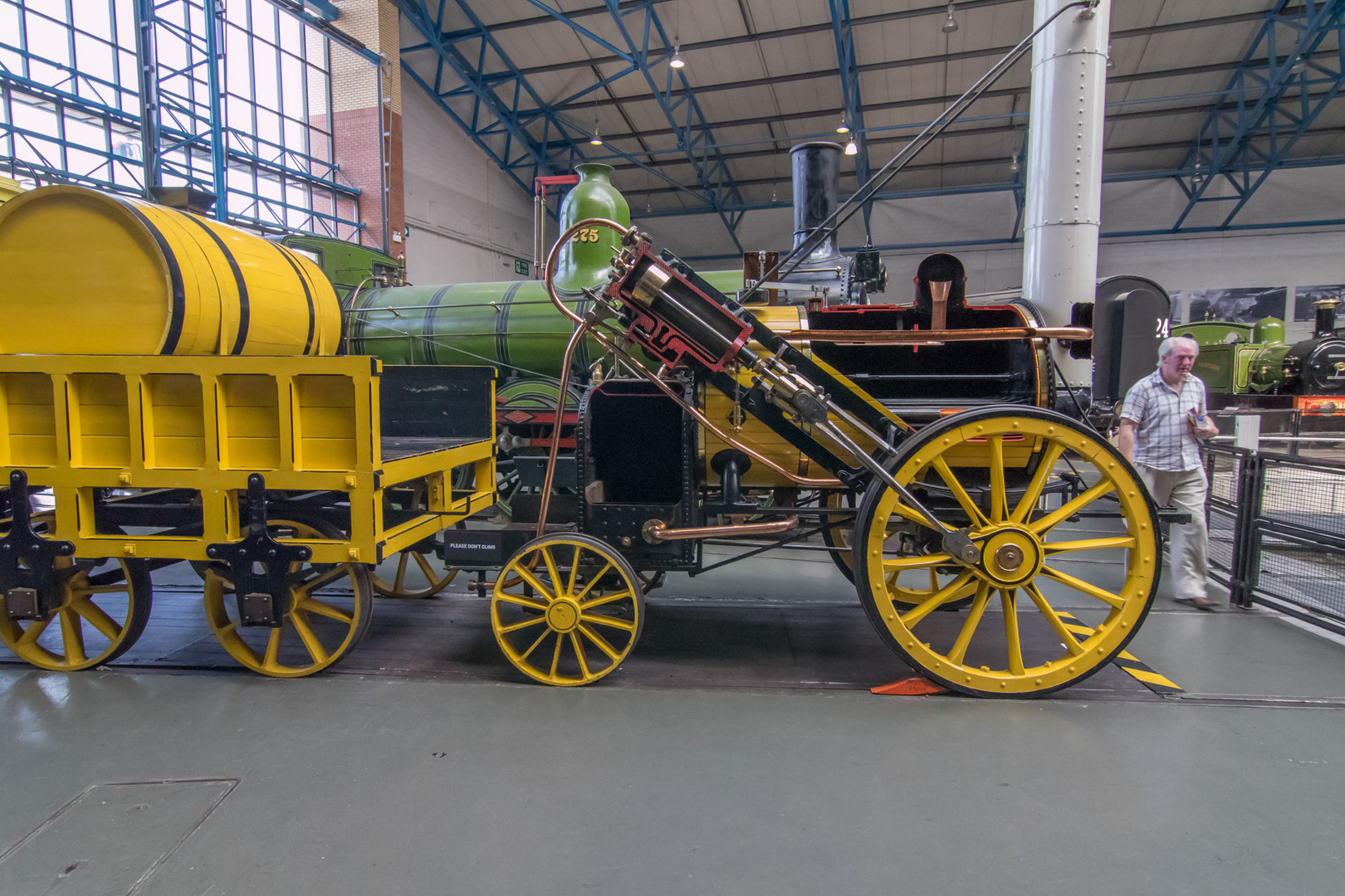 Stephensons Rocket im Eisenbahnmuseum York (UK)