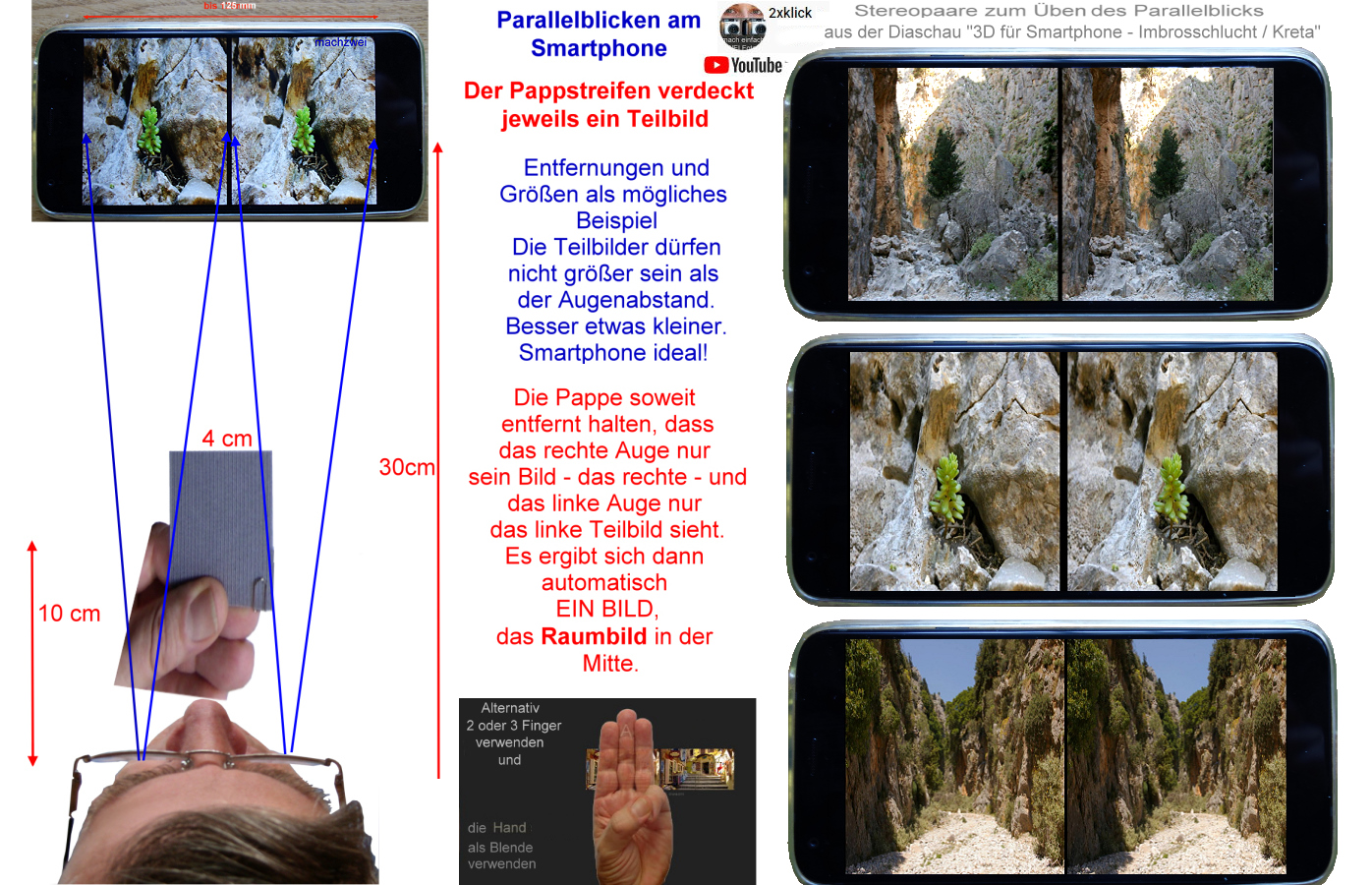 Stereofotografie Parallelblick mit Übungen