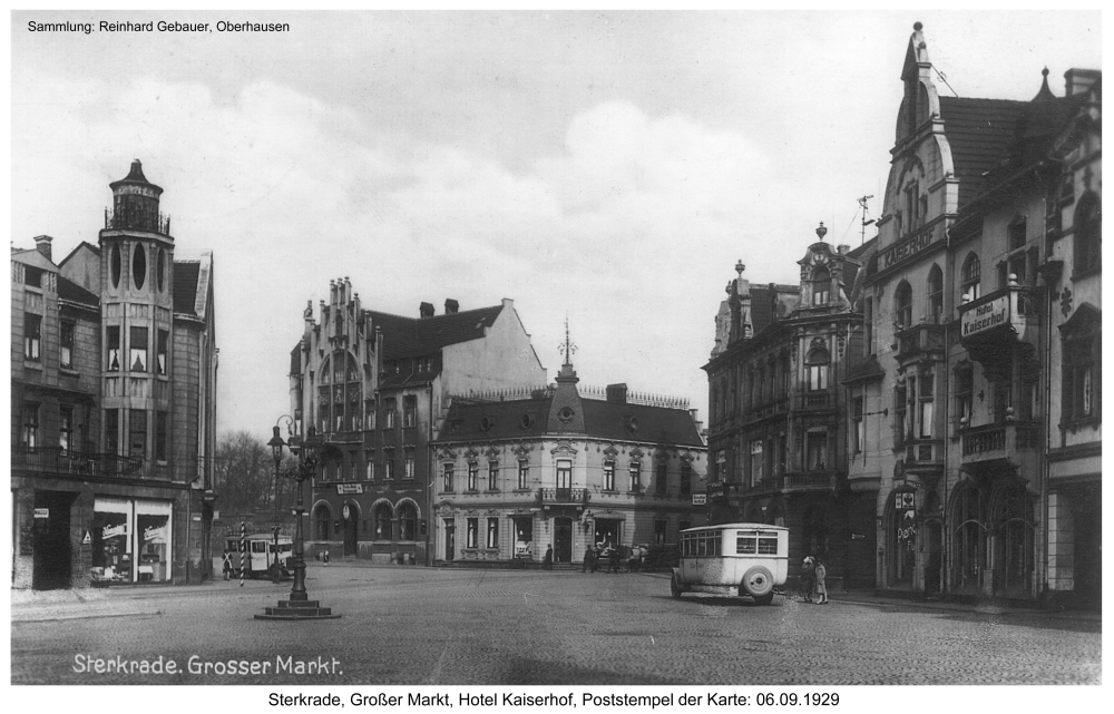 Sterkrade, Großer Markt, Hotel Kaiserhof, 1929