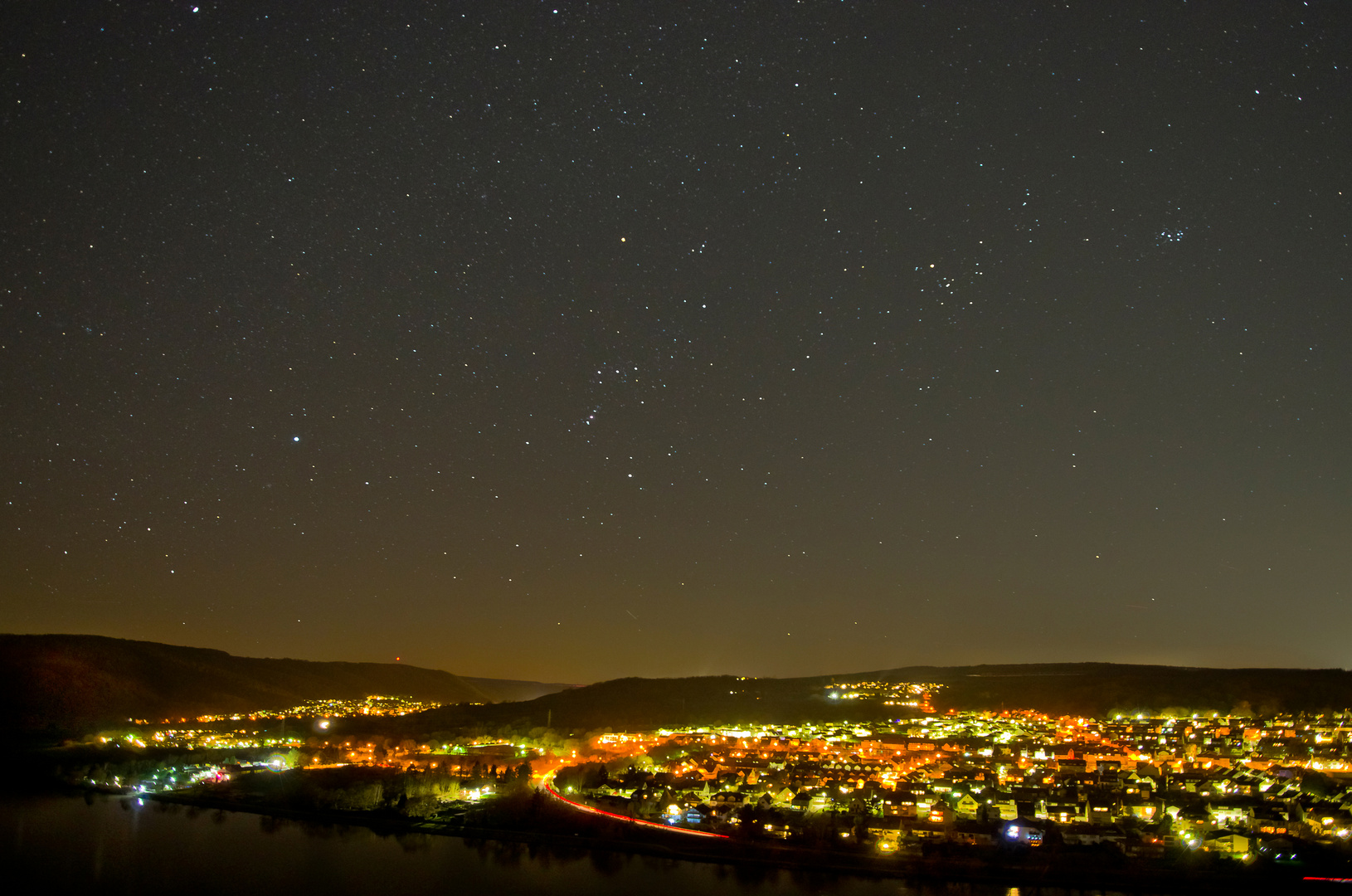 Sternbilder Orion, Hyaden, Plejaden über Güls