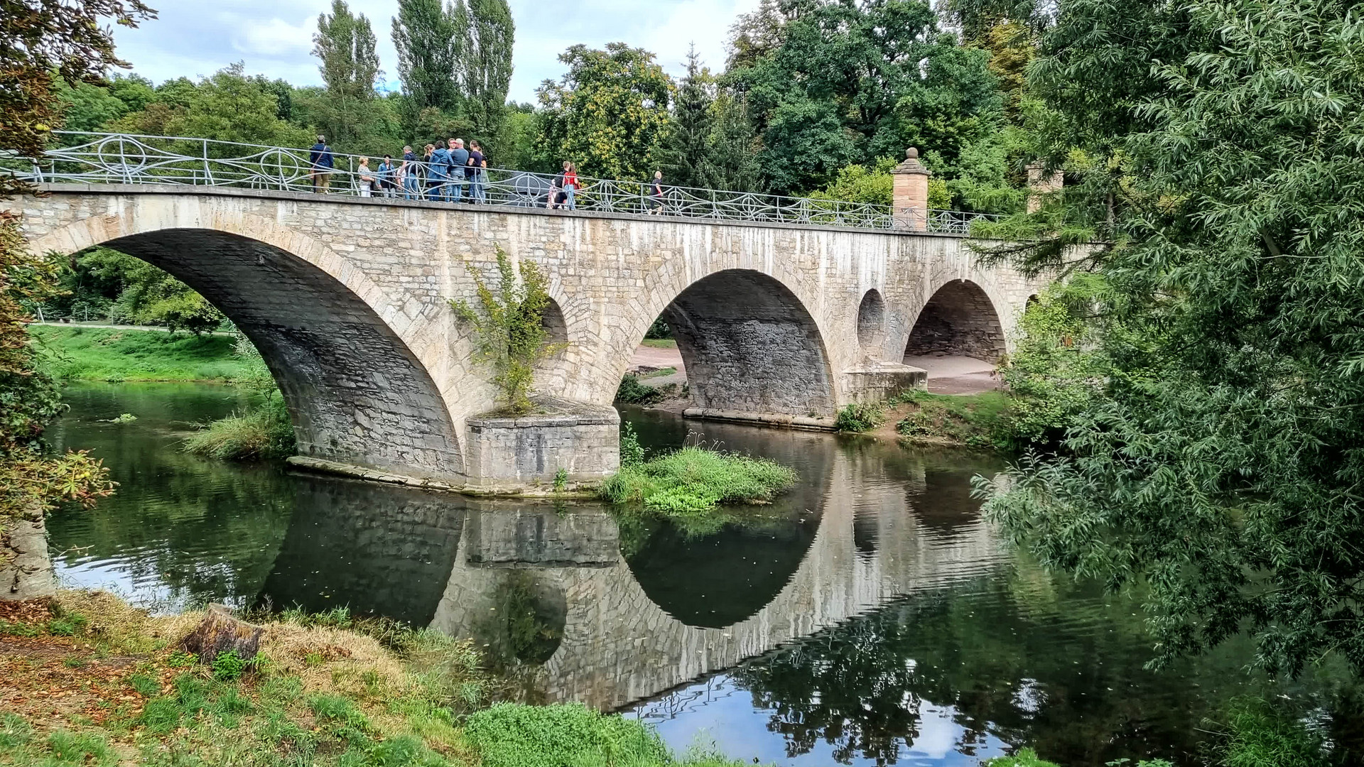 Sternbrücke in Goethes Park an der Ilm