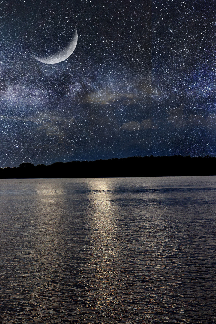 Sterne, Mond & der See