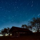 Sterne über einer Hütte irgendwo in Oberschwaben