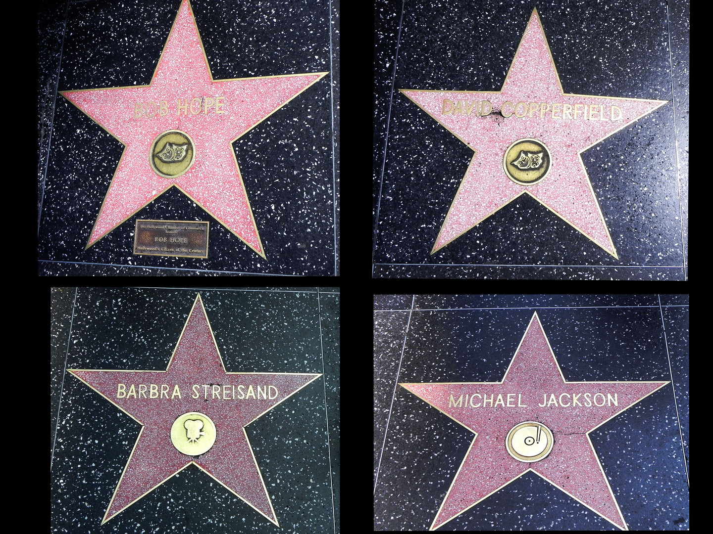 Sterne von Berühmten Menschen in Hollywood im Walk of Fame