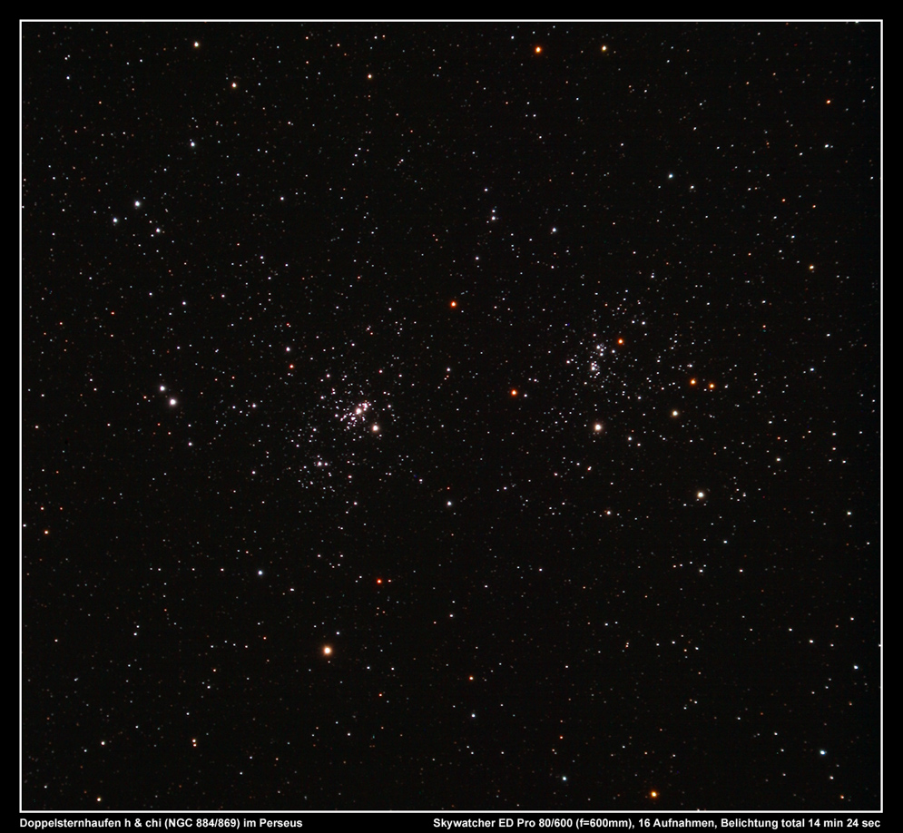 Sternengewimmel im Doppelpack -     h und chi im Perseus