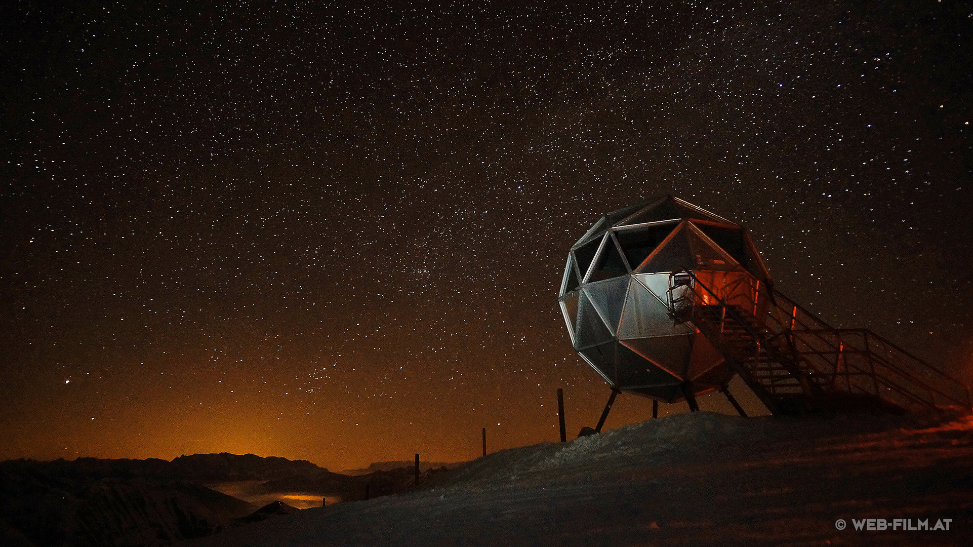 Sternenhimmel Bad Gastein, Bergpanorama in der Nacht