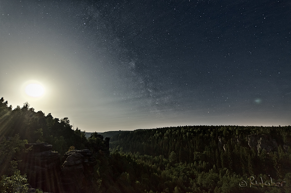 Sternenhimmel im Ebsandsteingebirge-Bielatal