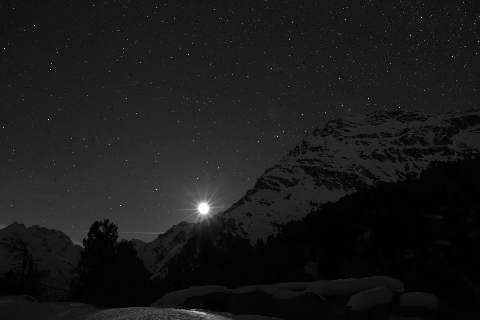 Sternenhimmel im Engadin